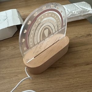 Customer photo review of Personalisierte Nachtlampe für Kinder Regenbogen