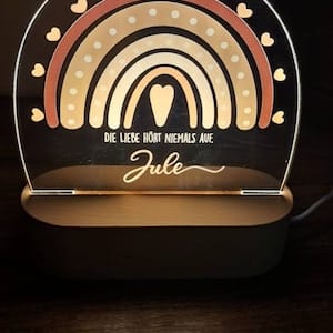 Customer photo review of Personalisierte Nachtlampe für Kinder Regenbogen