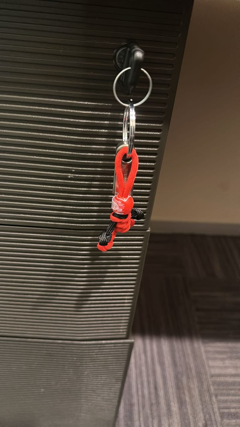 Customer photo review of Limited Edition Charles Lerclerc Racing Paracord Buddy Keychain