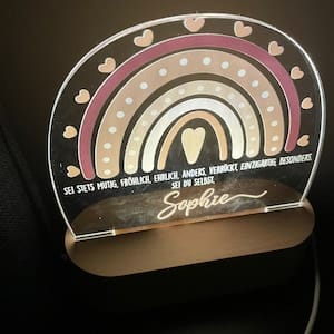 Customer photo review of Personalisierte Nachtlampe für Kinder Regenbogen