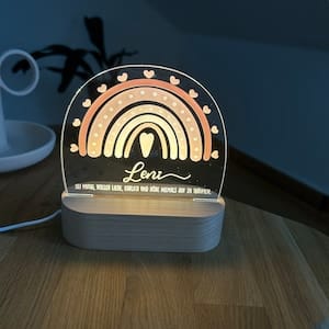 Customer photo review of Personalisierte Nachtlampe für Kinder Regenbogen