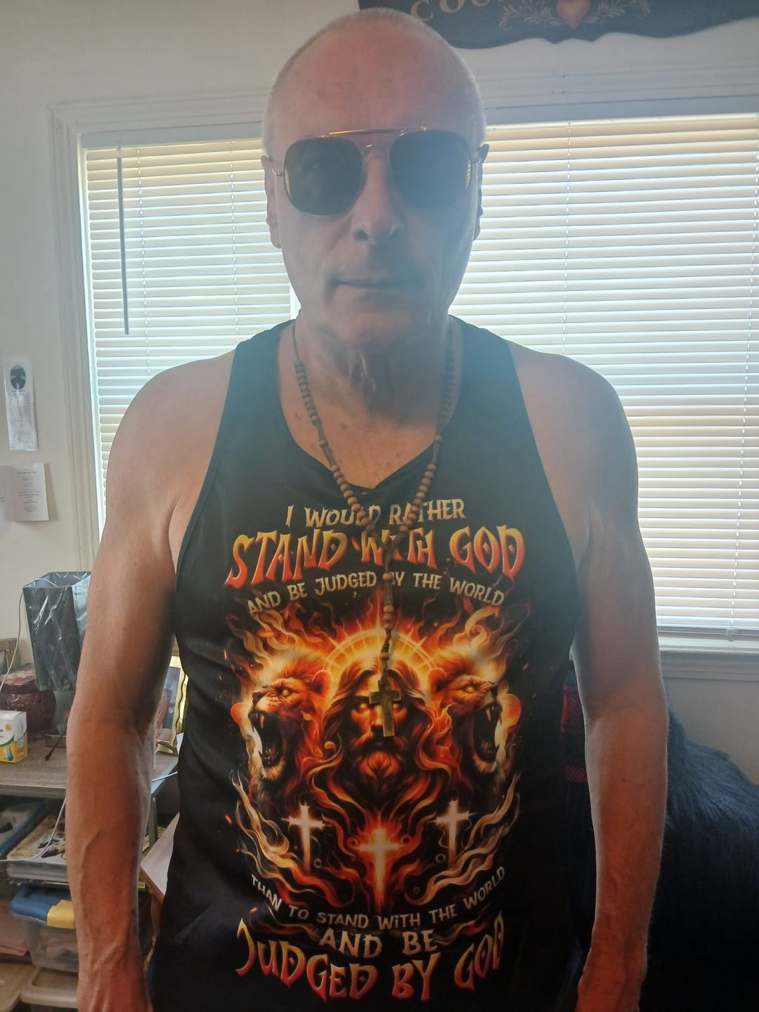 Customer photo review of I Would Rather Stand With God Men's All Over Print Shirt - Tltw1705245