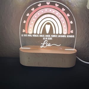 Customer photo review of Personalisierte Nachtlampe für Kinder Regenbogen