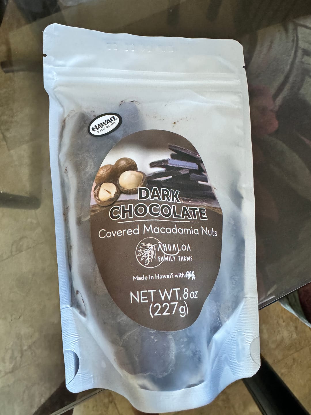 Customer photo review of Dark Chocolate Macadamia Nuts