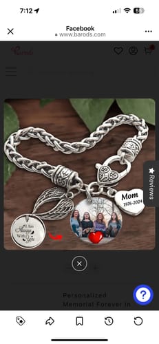 Customer photo review of Personalized Memorial Forever In My Heart Bracelet