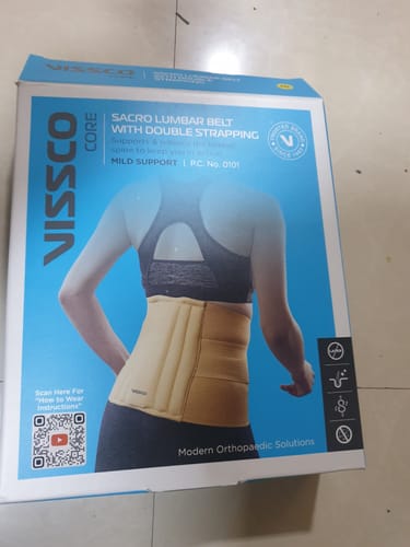 Customer photo review of Sacro Lumbar Belt 12" Back Double Strap | Supports the Lower back | Corrects Posture & Relieves Back Pain (Beige)