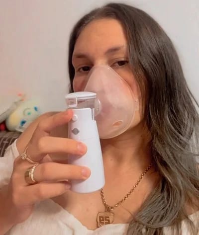 Customer photo review of Portable Mesh Nebulizer Ultrasonic Machine – Rechargeable And Battery Operated