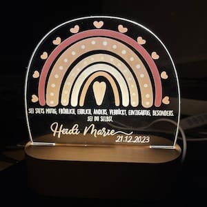 Customer photo review of Personalisierte Nachtlampe für Kinder Regenbogen