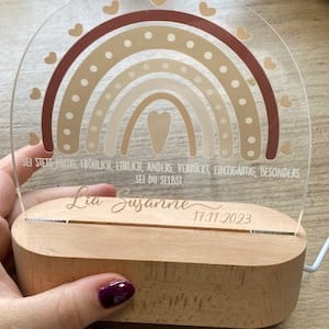 Customer photo review of Personalisierte Nachtlampe für Kinder Regenbogen