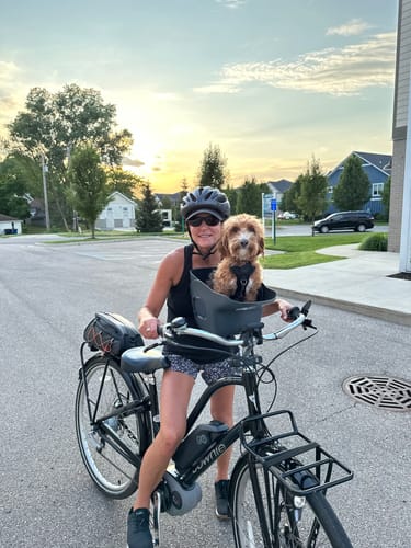Customer photo review of Kvisp Dog Bike Carrier