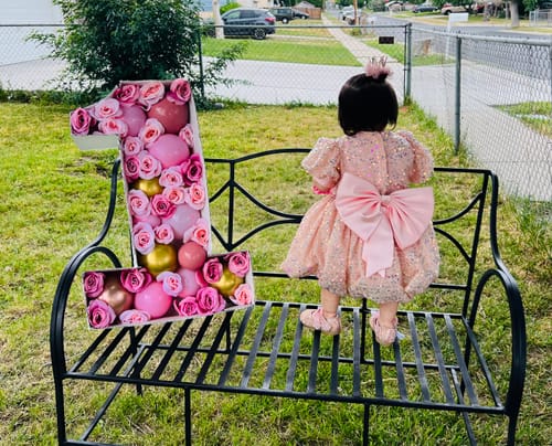 Customer photo review of Girl Formal Dresses Baby Girl Pageant Flowers Dress Toddler Sequins Cake Birthday Party Dress