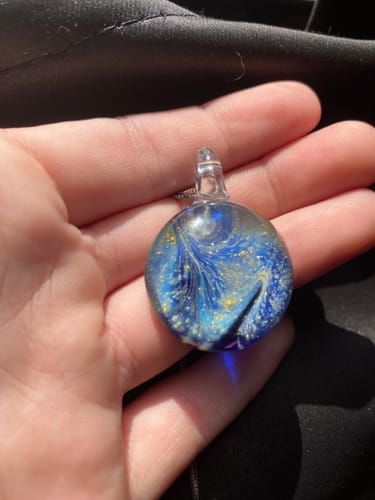 Customer photo review of Nightswirl Pendant with Ash