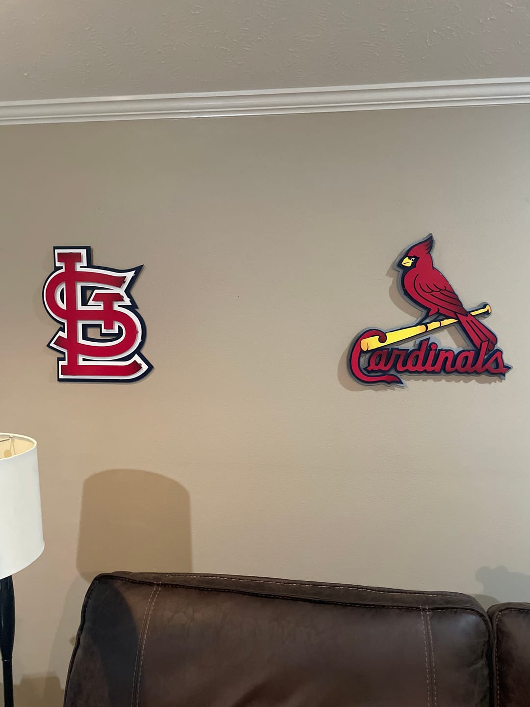Customer photo review of St. Louis Cardinals "BIRD on a BAT" Logo 3D Metal Wall Art
