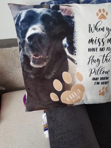 Customer photo review of When you miss me - Personalised Pillow