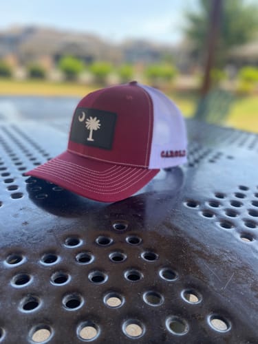 Customer photo review of Richardson 112 SC Garnet White Performance Trucker Hat