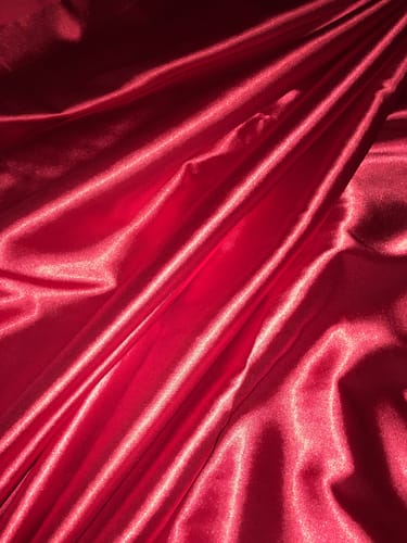Customer photo review of Red Silky Stretch Satin