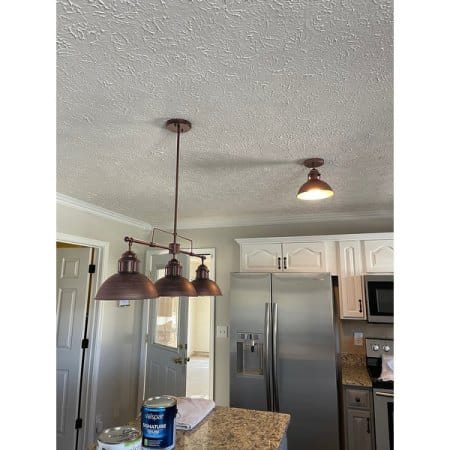 Customer photo review of Industrial 3-Light Bar Dome Pendant Light