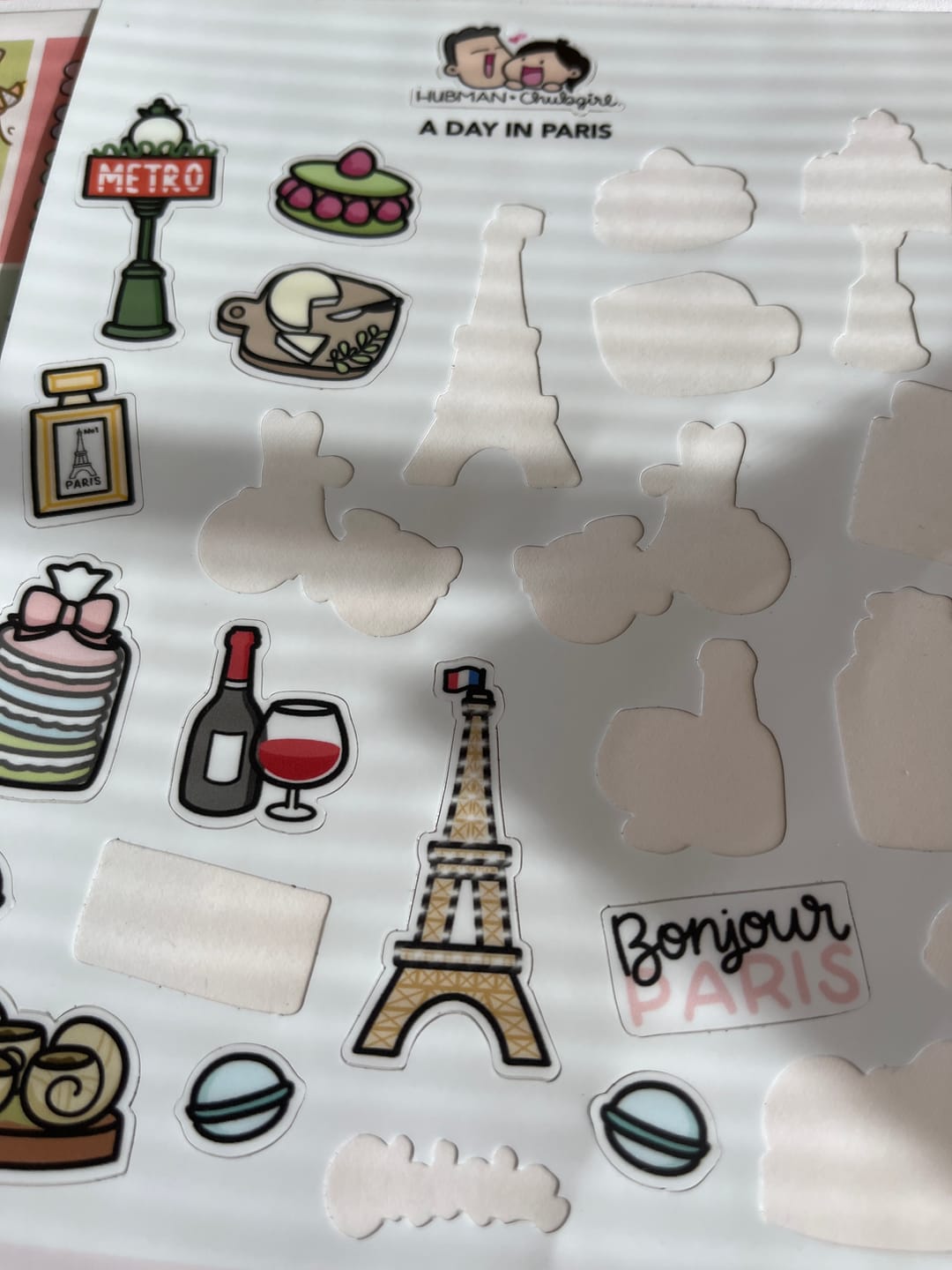 Customer photo review of A Day in Paris Sticker sheet