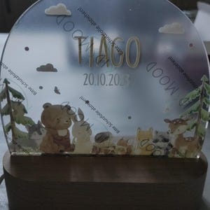 Customer photo review of Personalisierte Nachtlampe für Kinder - Waldtiere - Name und Geburtsdatum