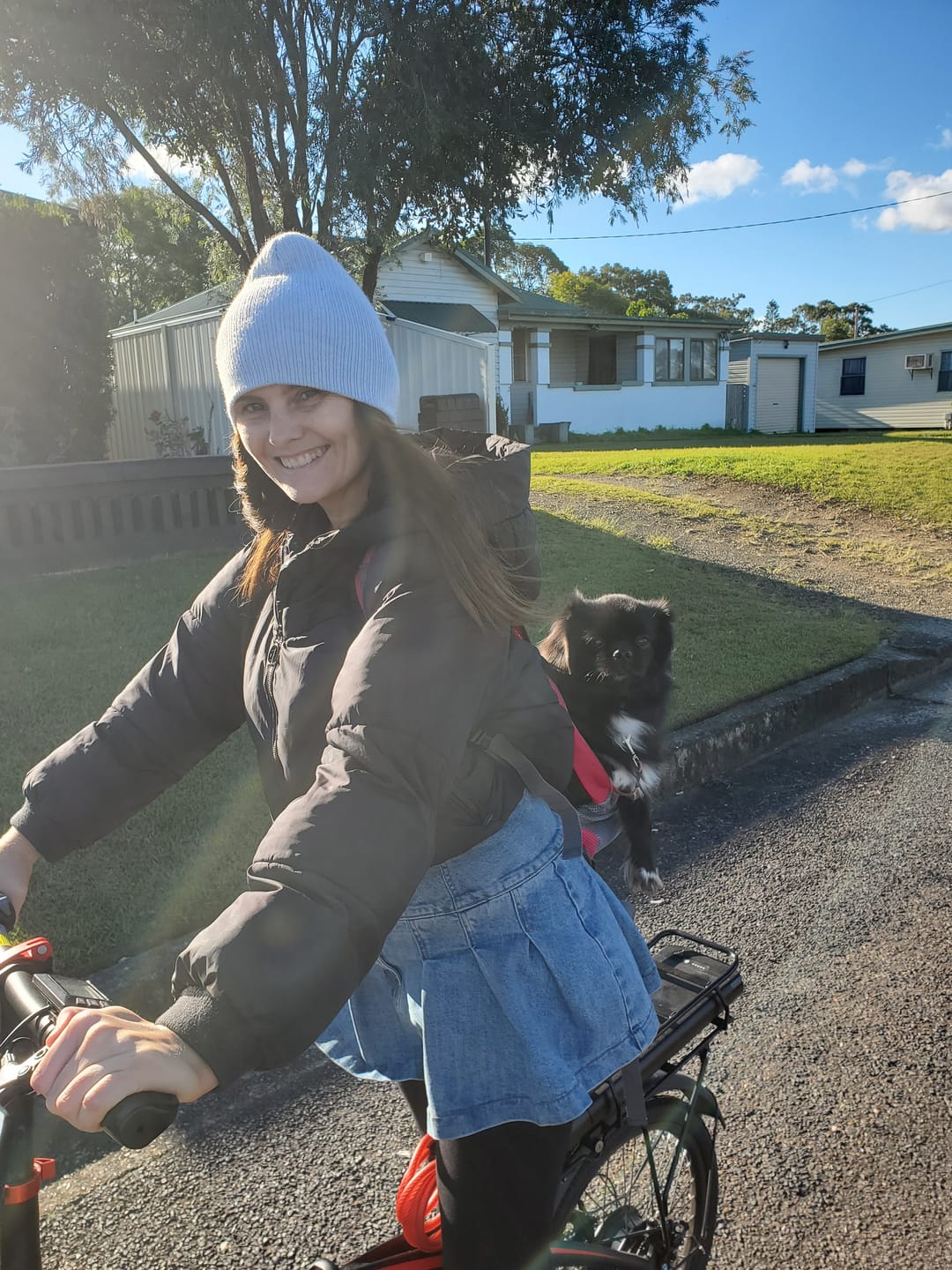 Customer photo review of Dog Backpack