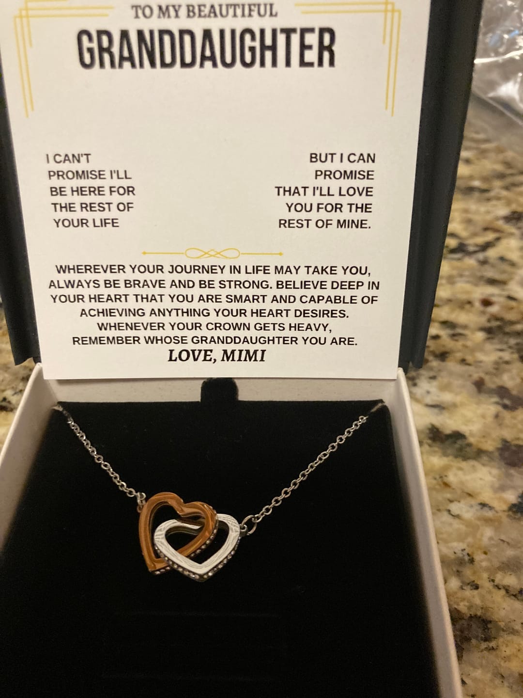 Customer photo review of To My Granddaughter - Personalized Beautiful Gift Set - SS117GM