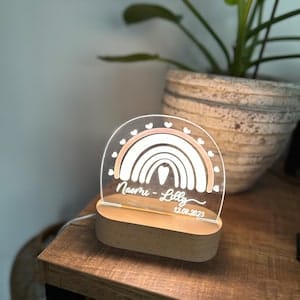 Customer photo review of Personalisierte Nachtlampe für Kinder Regenbogen