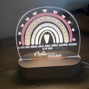Customer photo review of Personalisierte Nachtlampe für Kinder Regenbogen