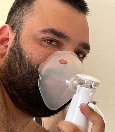 Customer photo review of Portable Mesh Nebulizer Ultrasonic Machine – Rechargeable And Battery Operated