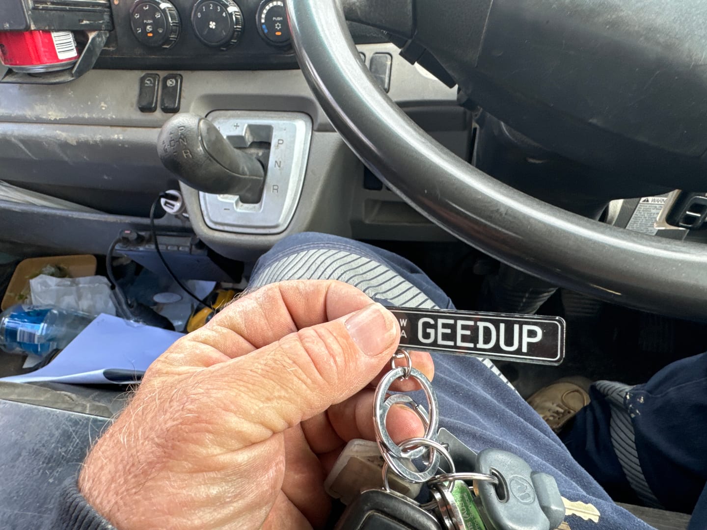 Customer photo review of WA Platinum Licence Plate Custom Keychain