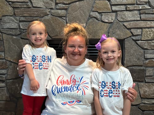 Customer photo review of Family Friends Fireworks 4th Of July DTF Heat Transfer, Independence Day Design, Fourth Of July DTF