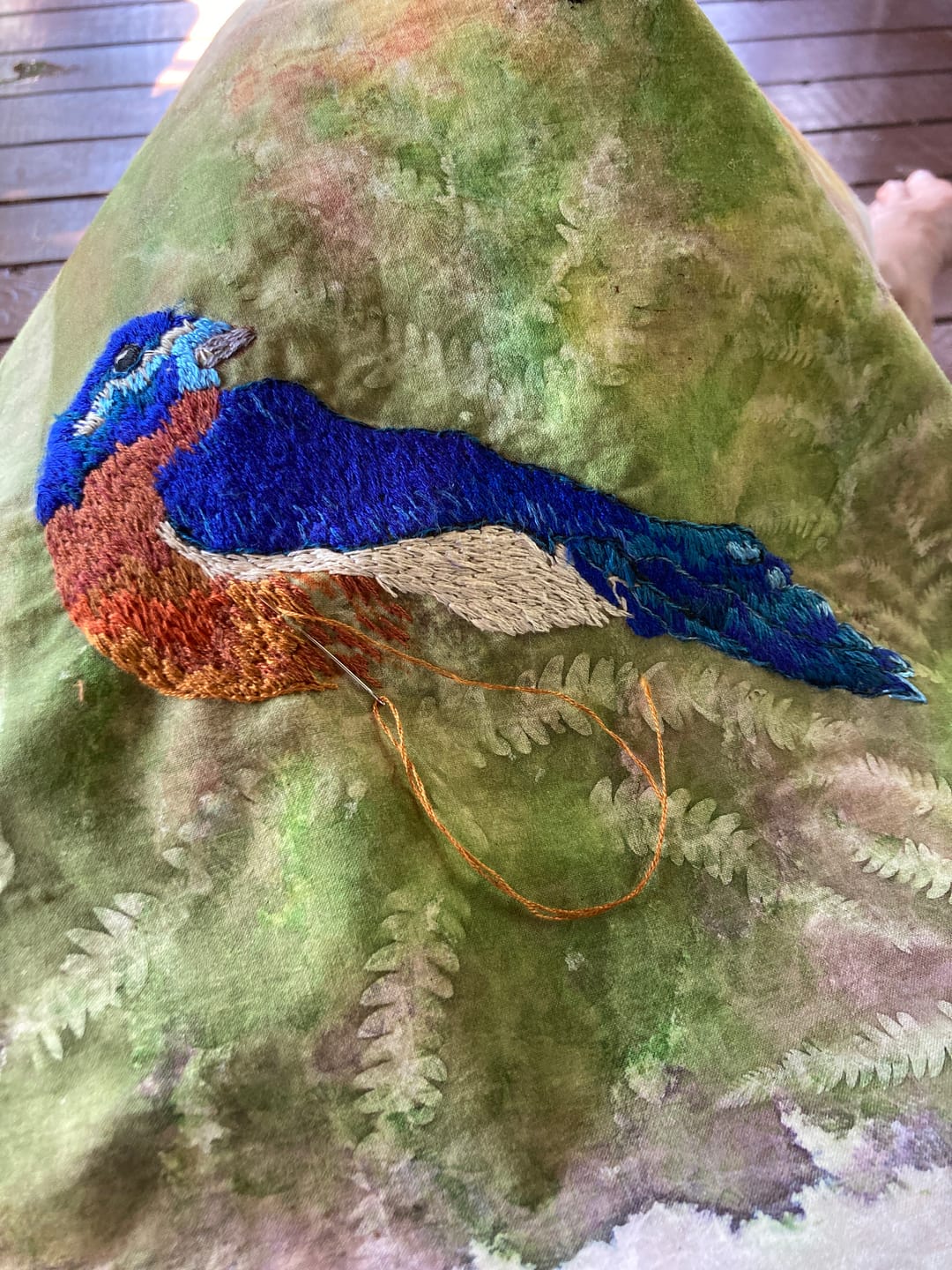 Customer photo review of Eastern Bluebirds Downloadable Pattern