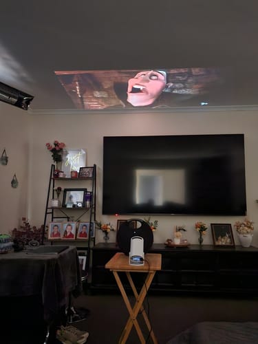 Customer photo review of MovieHub™ Ultra HD Projector + FREE Projector Screen