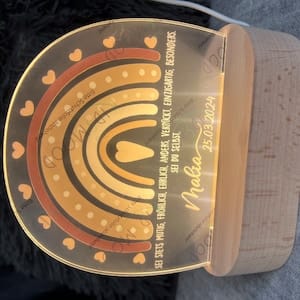 Customer photo review of Personalisierte Nachtlampe für Kinder Regenbogen