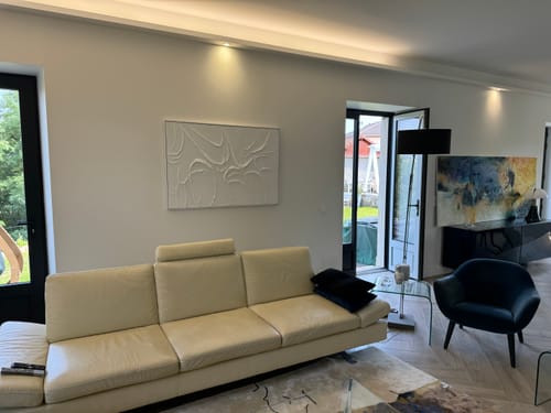 Customer photo review of 3D White Abstract Painting #ABAH44