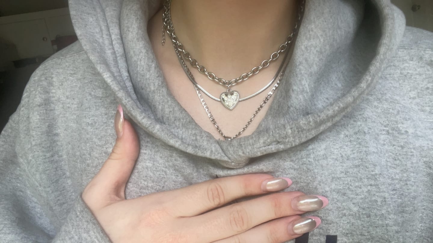 Customer photo review of Iced Out Sweatheart Choker