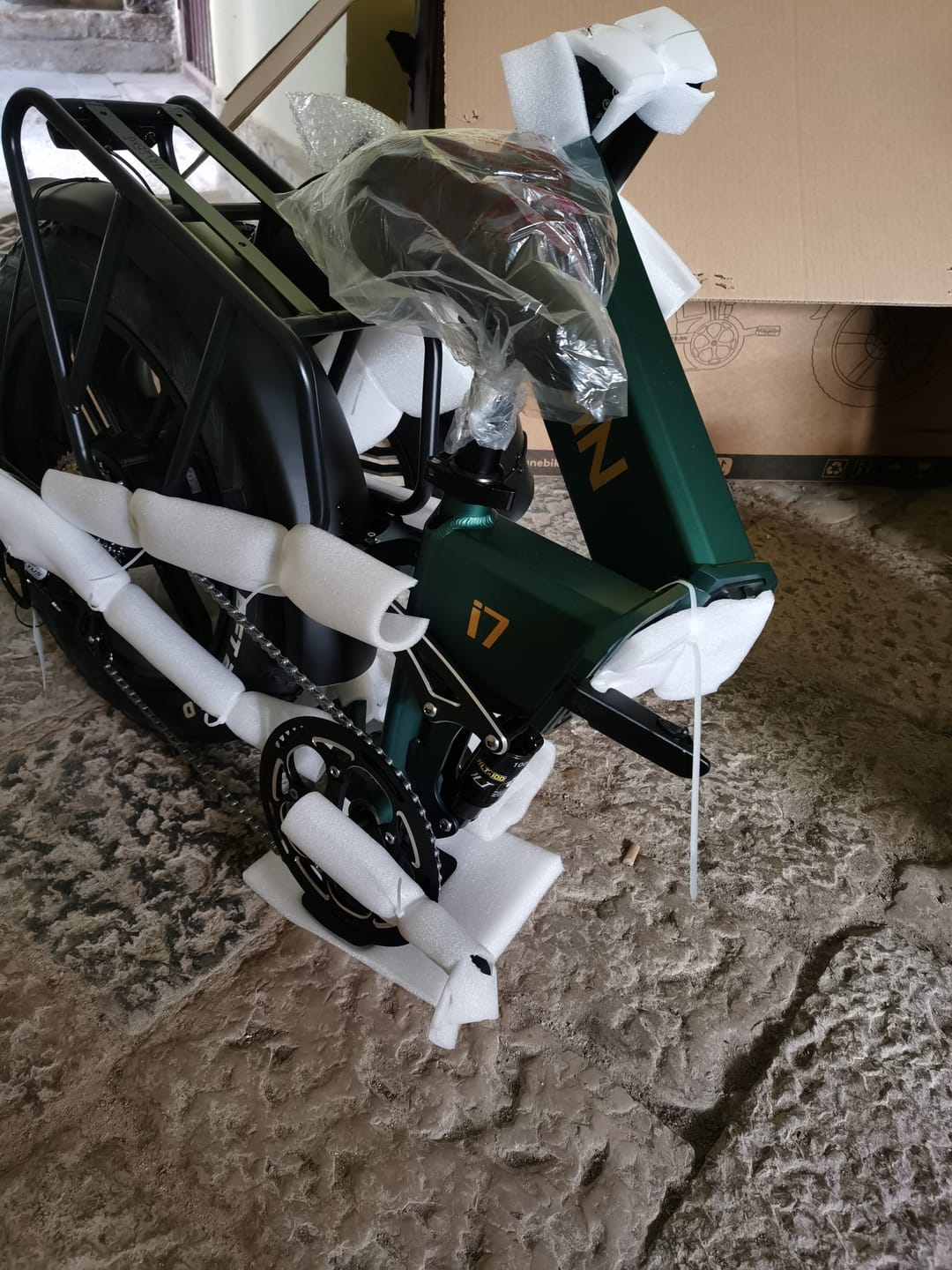 Customer photo review of I7 Pro Folding Full Suspension Electric Bike