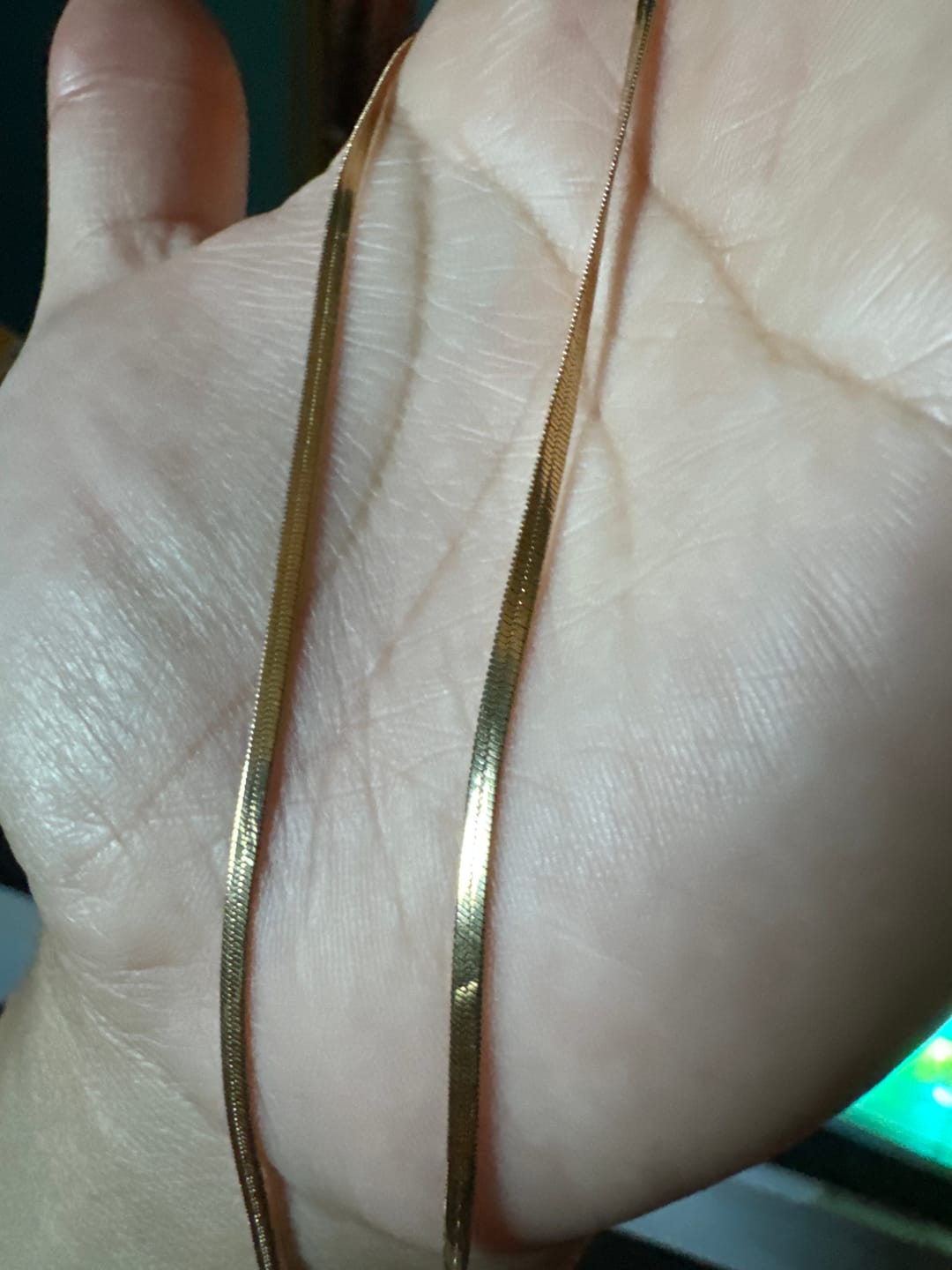 Customer photo review of Herringbone Necklace