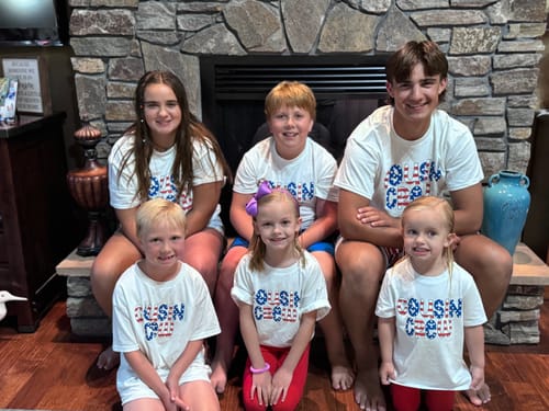 Customer photo review of Cousin Crew 4th Of July DTF Heat Transfer, Independence Day Design, Fourth Of July DTF