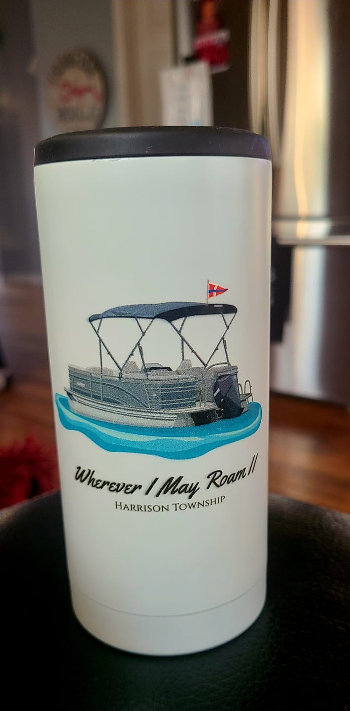Customer photo review of Custom Metal Can Koozie