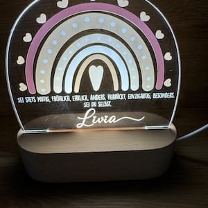Customer photo review of Personalisierte Nachtlampe für Kinder Regenbogen