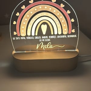 Customer photo review of Personalisierte Nachtlampe für Kinder Regenbogen