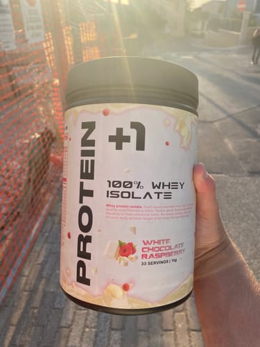 Customer photo review of +1© Whey Protein Isolate (1kg)