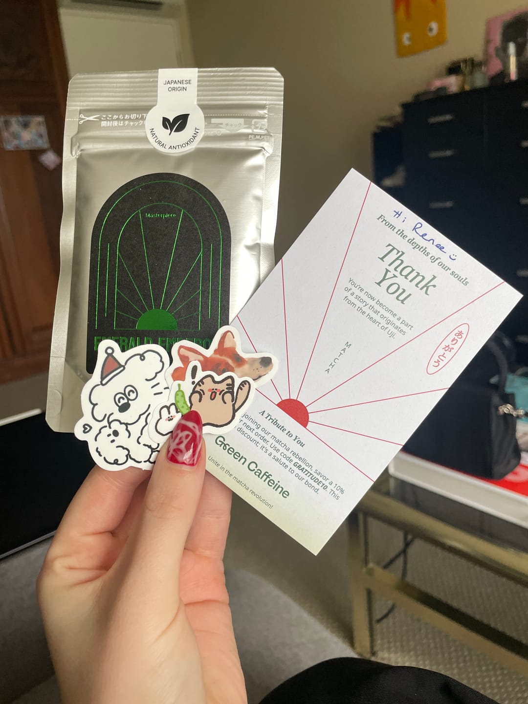 Customer photo review of Emerald Emperor (Early Riser) - Morning Ceremonial Matcha