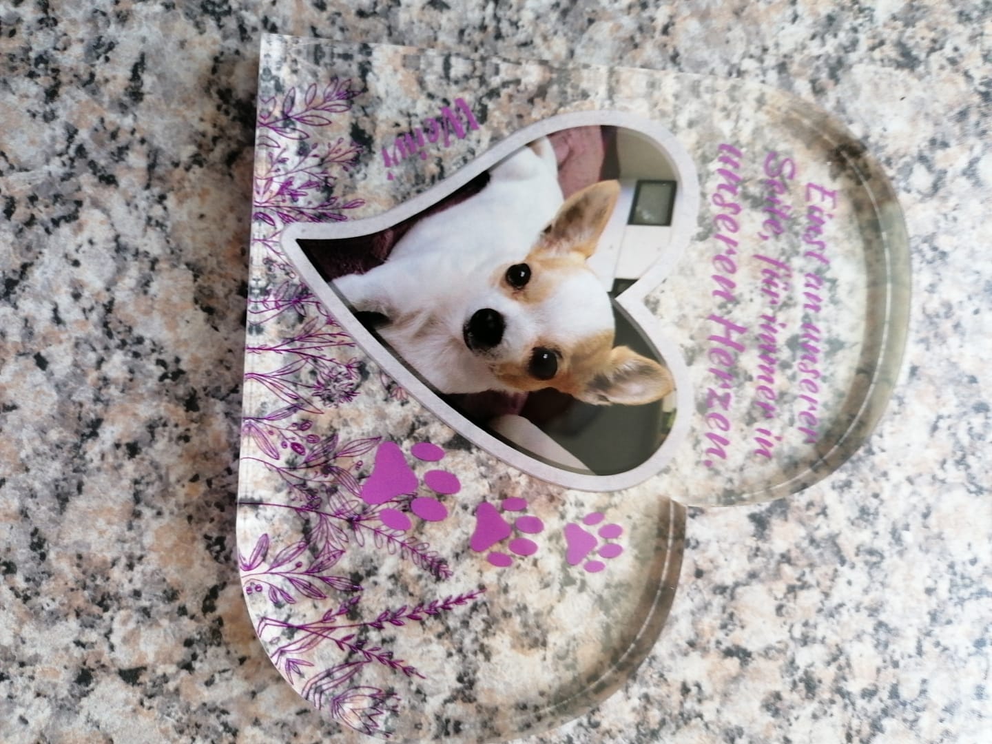 Customer photo review of Einst an meiner Seite - Individuelles Glasherz