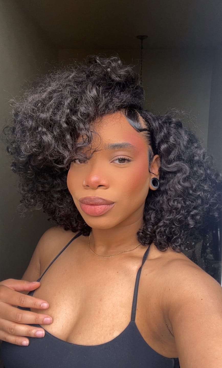 Customer photo review of Brazilian Curly Bundle