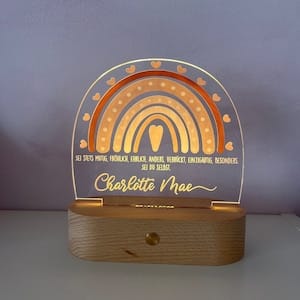 Customer photo review of Personalisierte Nachtlampe für Kinder Regenbogen