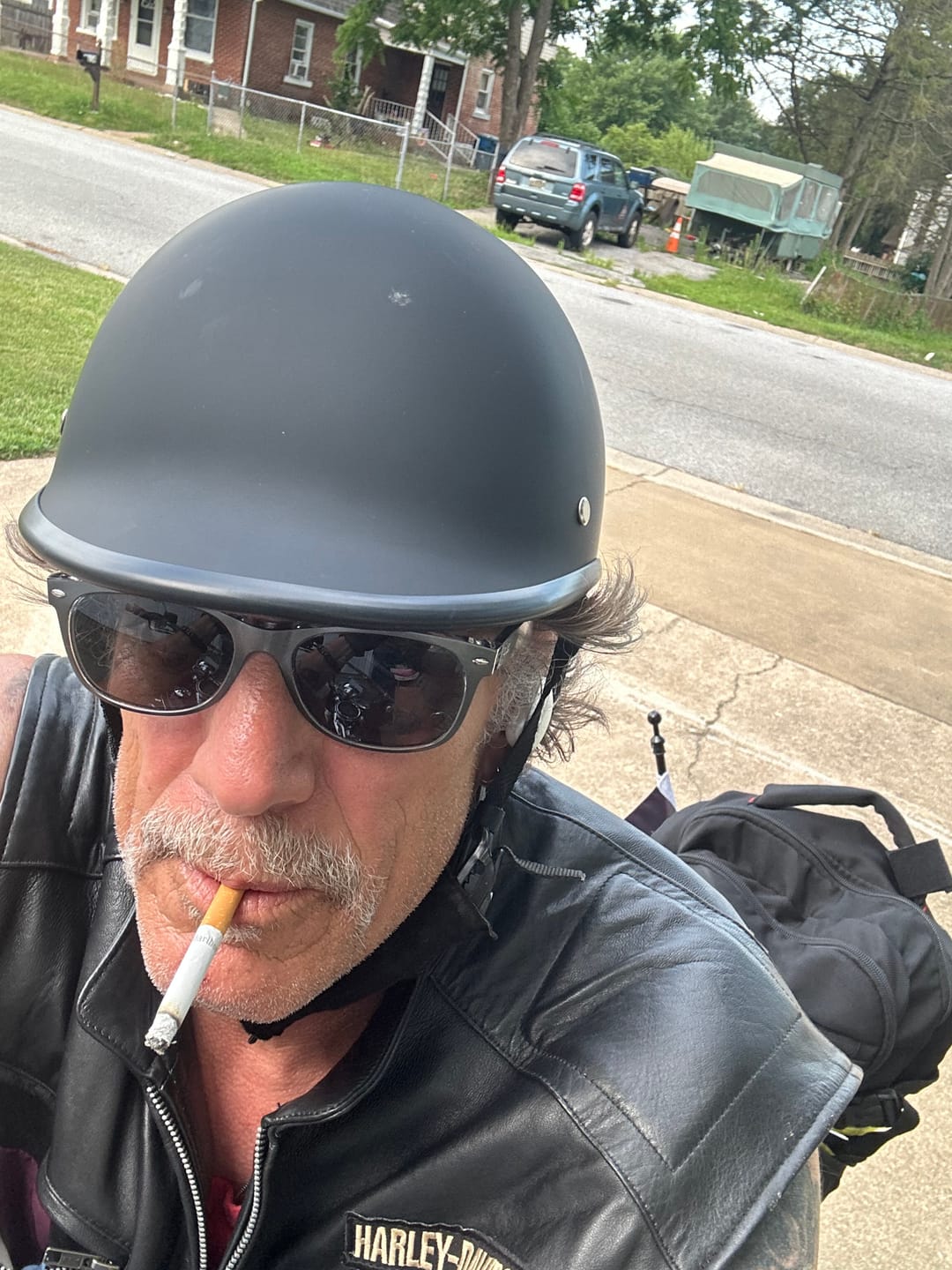 Customer photo review of World's Smallest & Lightest DOT Open Face Polo Helmet- Matte Black