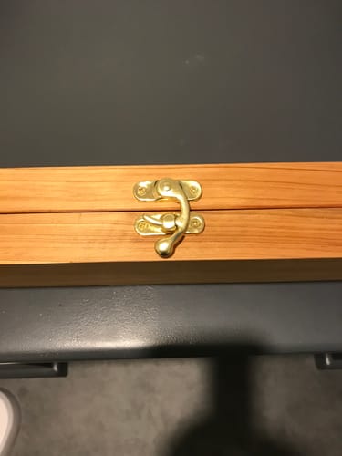 Customer photo review of Vintage Style GOLD Swing Box Clasp Closure Lock Latch for Furniture