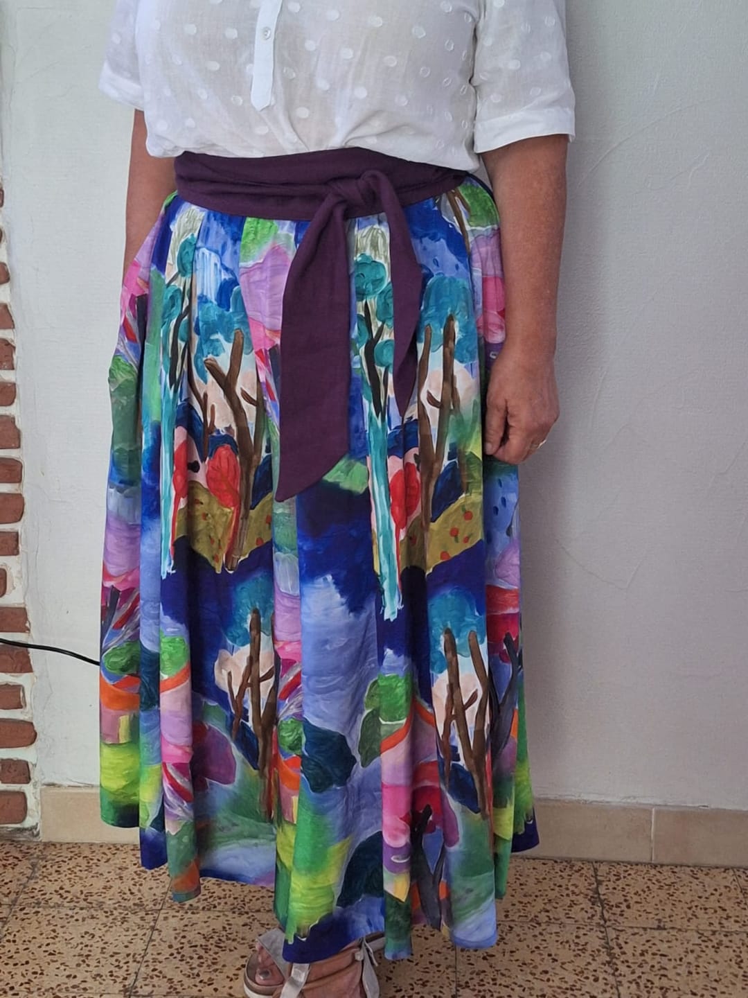 Customer photo review of Pantalon Paco -  viscose botanique