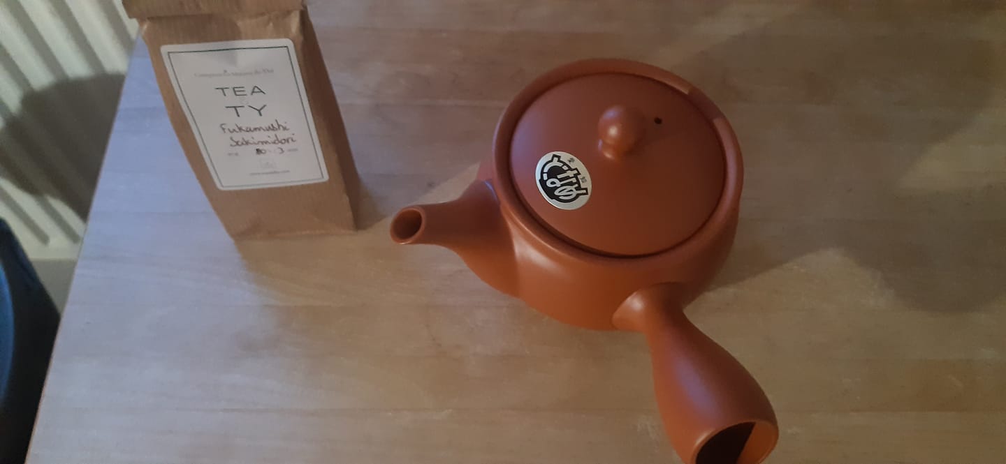 Customer photo review of Red Japanese Clay Teapot